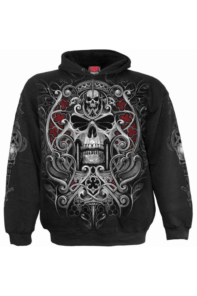 Reaper's Door - Hoody Black-Spiral-Dark Fashion Clothing