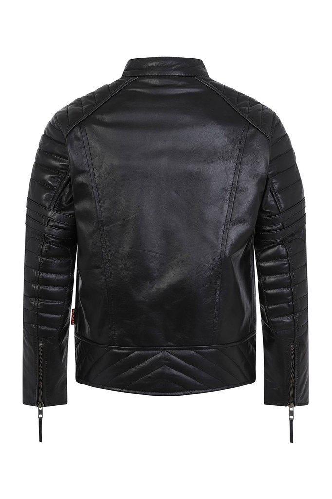 Recon Children’s Black or Tan Leather Biker Jacket-Skintan Leather-Dark Fashion Clothing