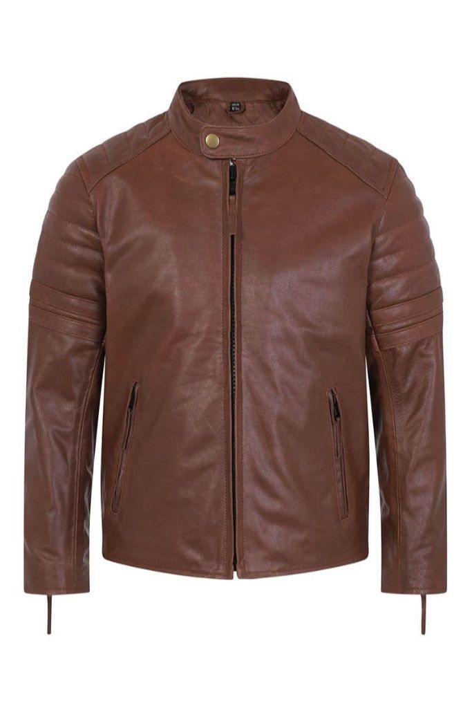 Recon Children’s Black or Tan Leather Biker Jacket-Skintan Leather-Dark Fashion Clothing