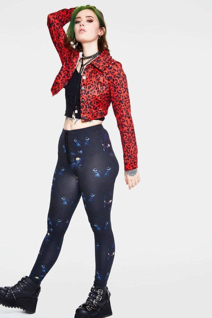 Red Leopard Print Jacket-Jawbreaker-Dark Fashion Clothing