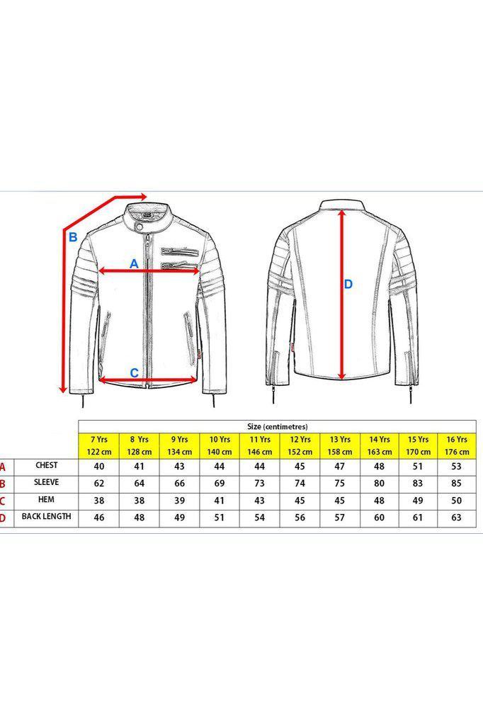 Renegade Children’s Black Leather Biker Jacket-Skintan Leather-Dark Fashion Clothing