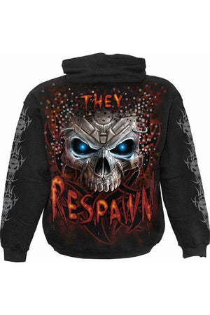 Respawn - Kids Hoody Black-Spiral-Dark Fashion Clothing