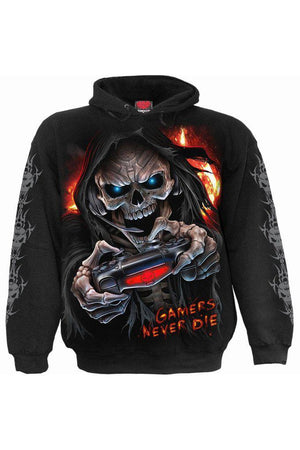 Respawn - Kids Hoody Black-Spiral-Dark Fashion Clothing