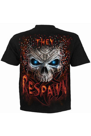 Respawn - Kids T-Shirt Black-Spiral-Dark Fashion Clothing