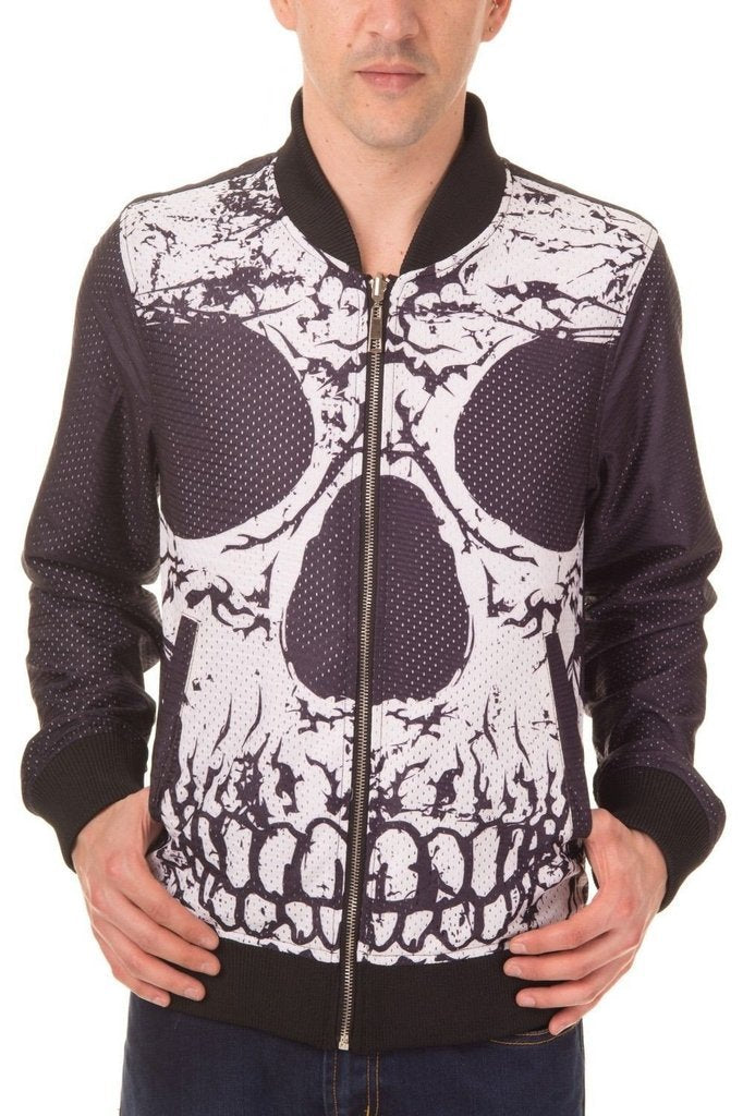 Ribcage & Skull Reversible Jacket-Banned-Dark Fashion Clothing