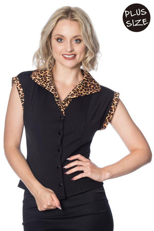 Rock N Roll Leopard Shirt-Banned-Dark Fashion Clothing