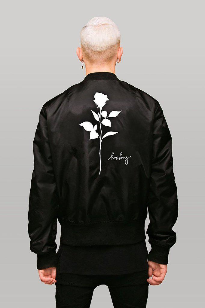 Rose MA1 Jacket - Unisex-Long Clothing-Dark Fashion Clothing