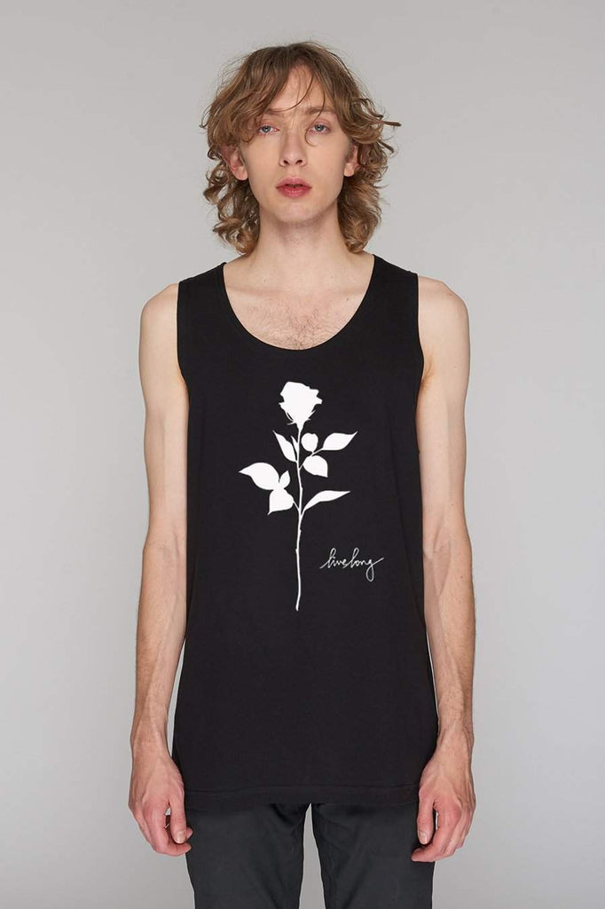 Rose Tank Top - Unisex-Long Clothing-Dark Fashion Clothing