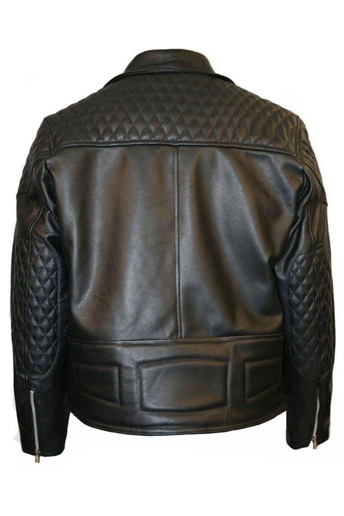Rough Diamond Biker Jacket-Skintan Leather-Dark Fashion Clothing