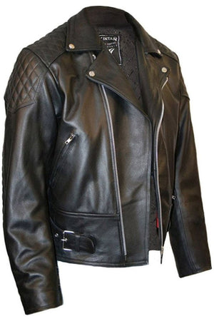 Rough Diamond Biker Jacket-Skintan Leather-Dark Fashion Clothing