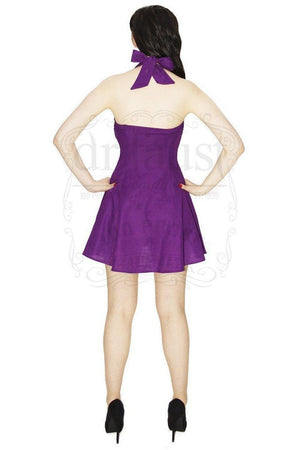 Royal Purple Mini Summer Dress - Millie-Dr Faust-Dark Fashion Clothing