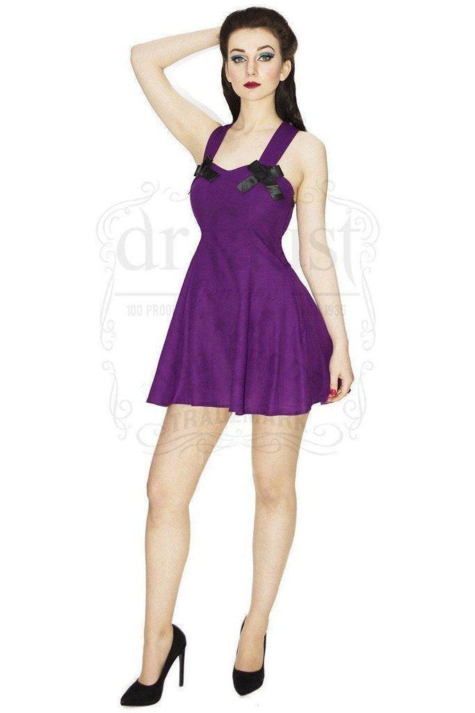 Royal Purple Mini Summer Dress - Millie-Dr Faust-Dark Fashion Clothing