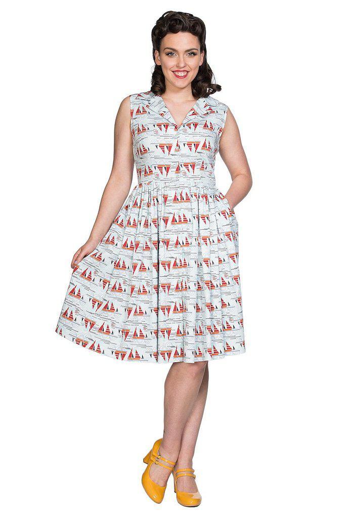 Sail Away Collar Dress-Banned-Dark Fashion Clothing