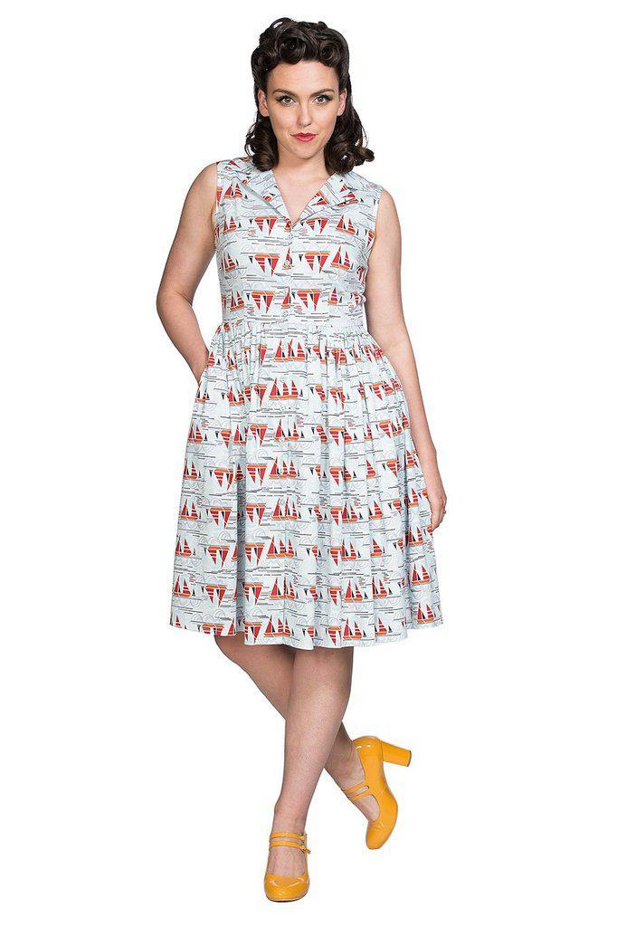 Sail Away Collar Dress-Banned-Dark Fashion Clothing