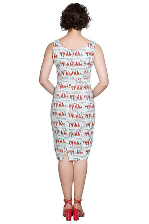 Sail Away Pencil Dress-Banned-Dark Fashion Clothing