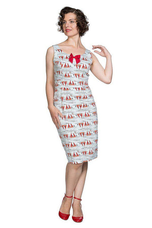 Sail Away Pencil Dress-Banned-Dark Fashion Clothing