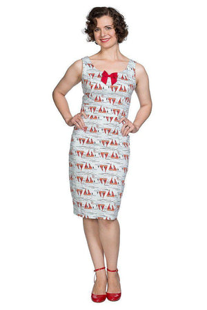 Sail Away Pencil Dress-Banned-Dark Fashion Clothing