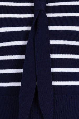 Sailor Stripe Tie Top-Banned-Dark Fashion Clothing