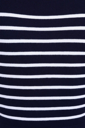 Sailor Stripe Tie Top-Banned-Dark Fashion Clothing