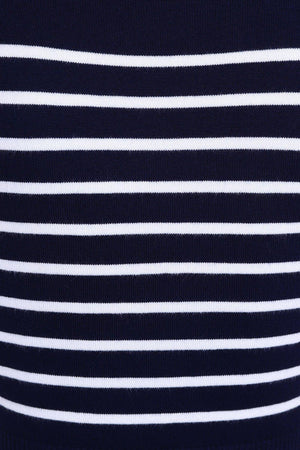 Sailor Stripe Tie Top-Banned-Dark Fashion Clothing