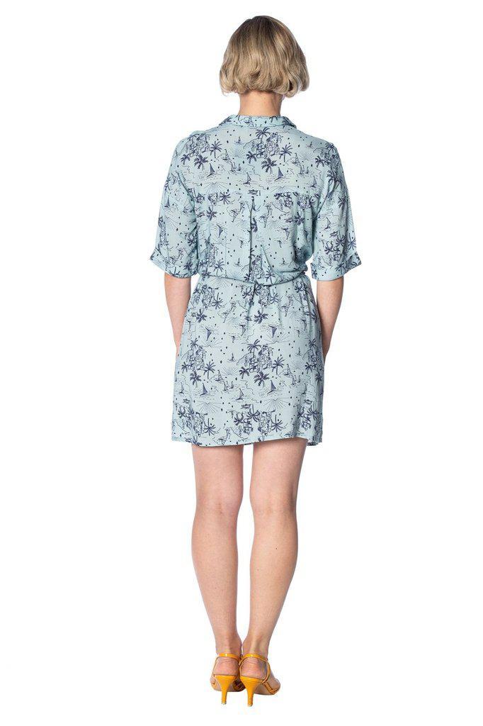 Santorini Dreams Relaxed Shirtdress-Banned-Dark Fashion Clothing