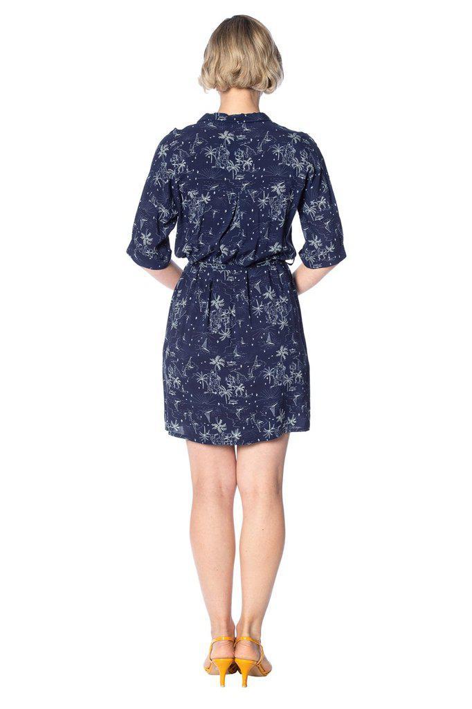 Santorini Dreams Relaxed Shirtdress-Banned-Dark Fashion Clothing