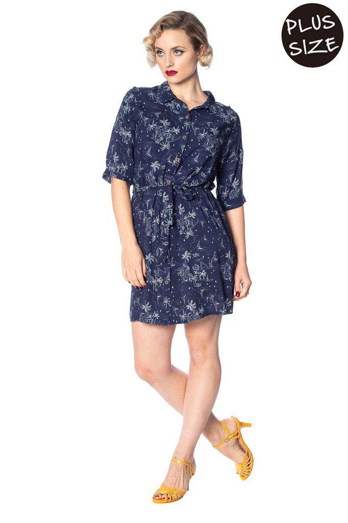 Santorini Dreams Relaxed Shirtdress-Banned-Dark Fashion Clothing