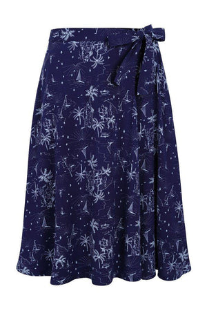 Santorini Dreams Skirt-Banned-Dark Fashion Clothing