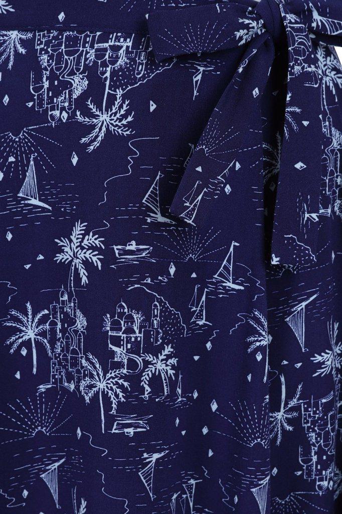 Santorini Dreams Skirt-Banned-Dark Fashion Clothing