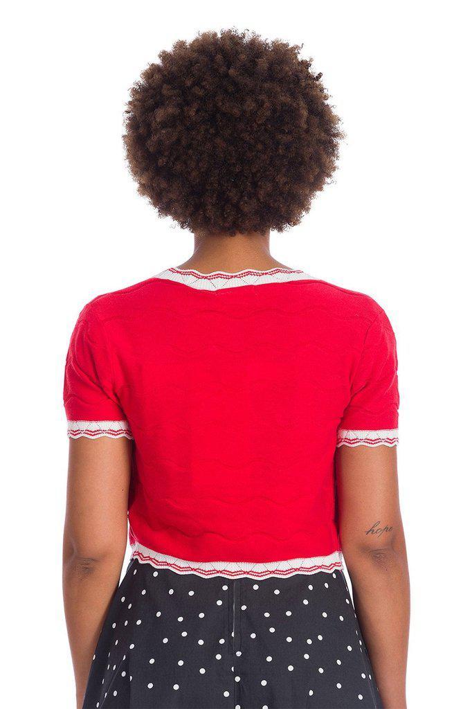 Sasha Scallop Bolero-Banned-Dark Fashion Clothing