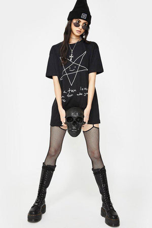 Satan Loves You - Unisex-Long Clothing-Dark Fashion Clothing
