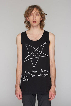 Satan Loves You Vest - Unisex-Long Clothing-Dark Fashion Clothing