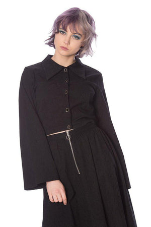 Scratch Blouse-Banned-Dark Fashion Clothing