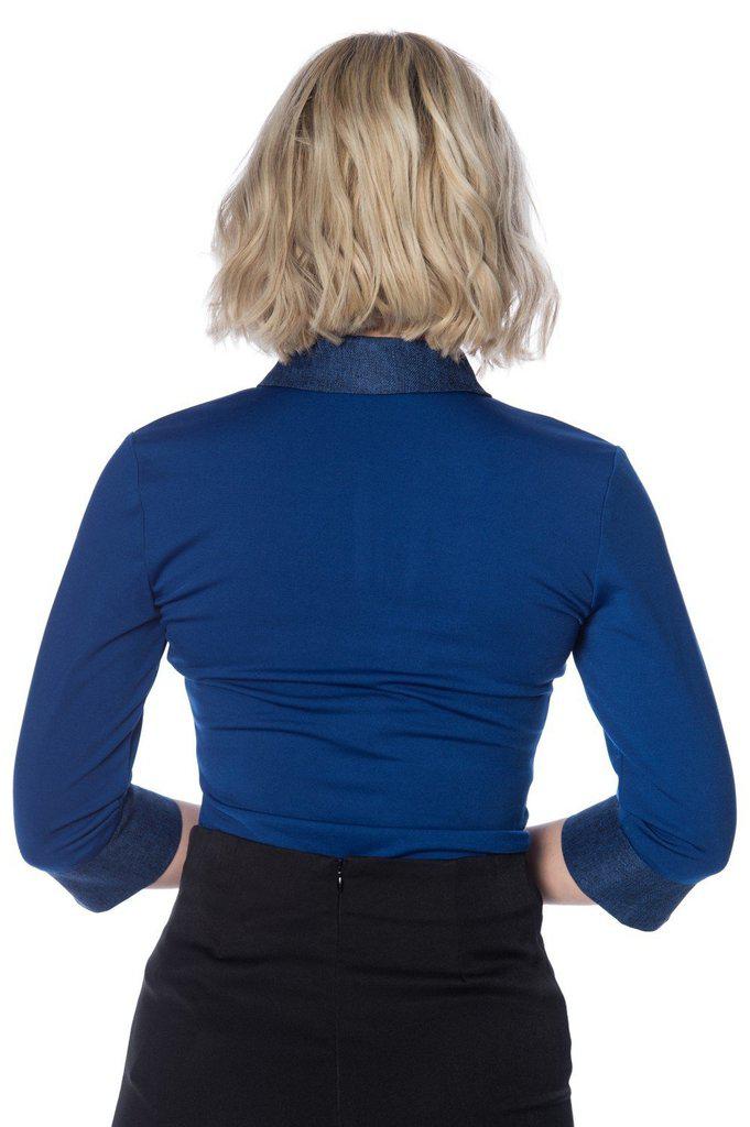 Secretary Collar Top-Banned-Dark Fashion Clothing