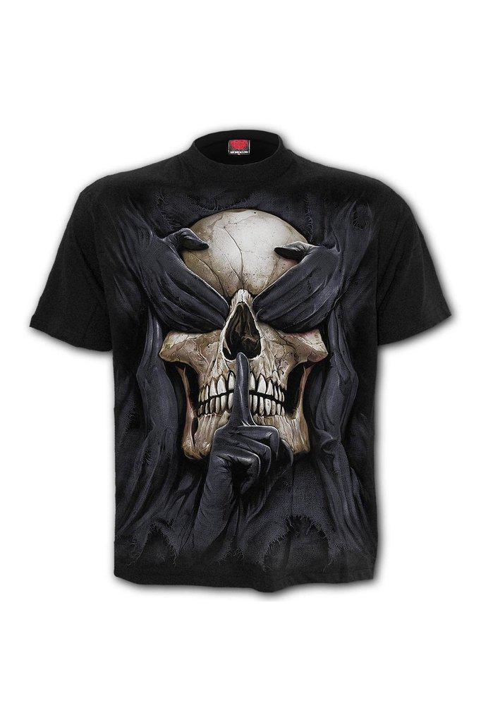 See No Evil - T-Shirt Black-Spiral-Dark Fashion Clothing