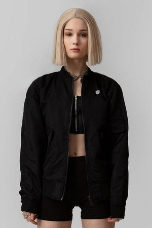 Sell Your Soul MA1 Patch Jacket - Unisex-Long Clothing-Dark Fashion Clothing