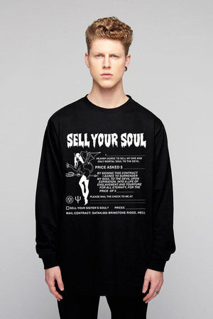 Sell your Soul Pocket Sweat - Unisex-Long Clothing-Dark Fashion Clothing