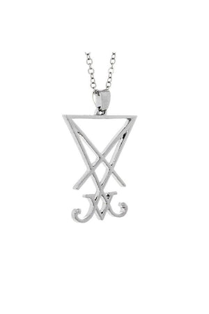 Sigil of Lucifer Grimoire Pendant and Necklace - Cecilia-Dr Faust-Dark Fashion Clothing