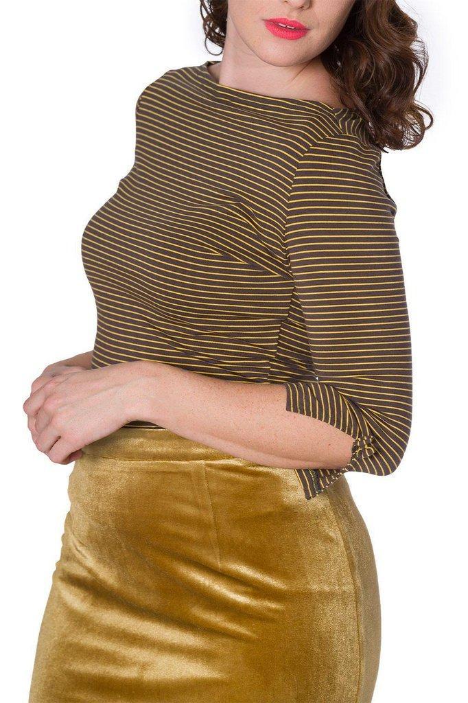 Simply Stripe Top-Banned-Dark Fashion Clothing