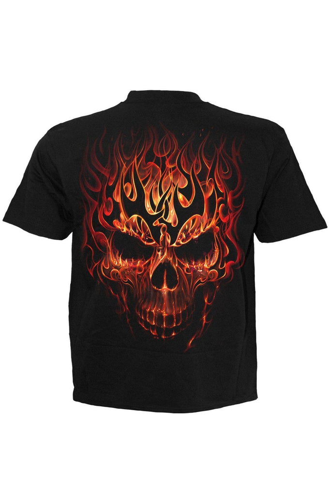 Skull Blast - T-Shirt Black-Spiral-Dark Fashion Clothing