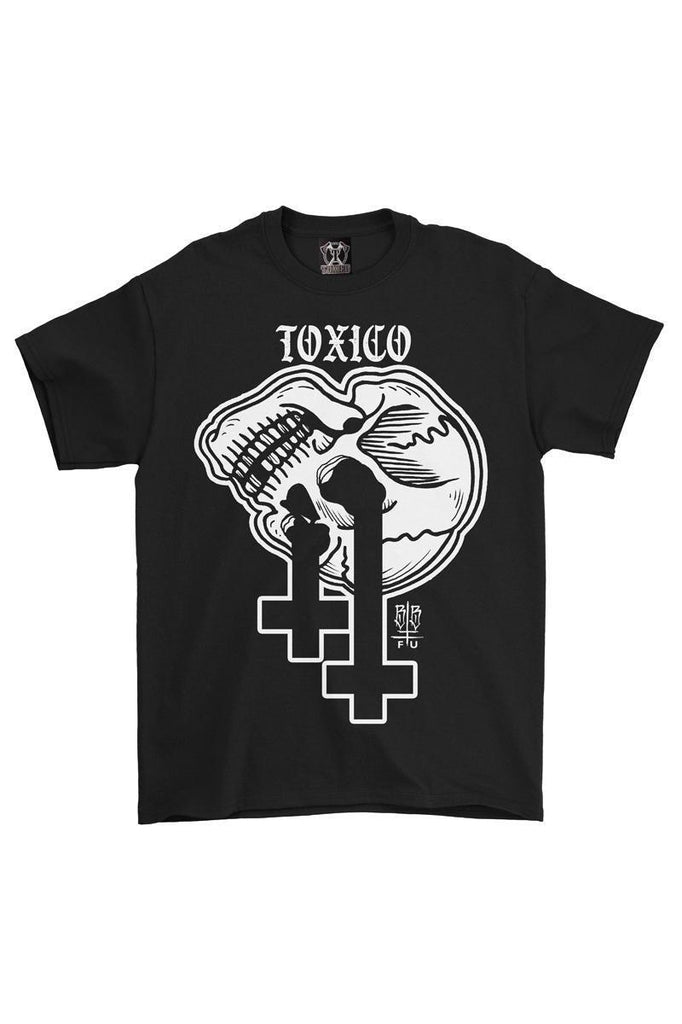 Skull Cross Tee-Toxico-Dark Fashion Clothing