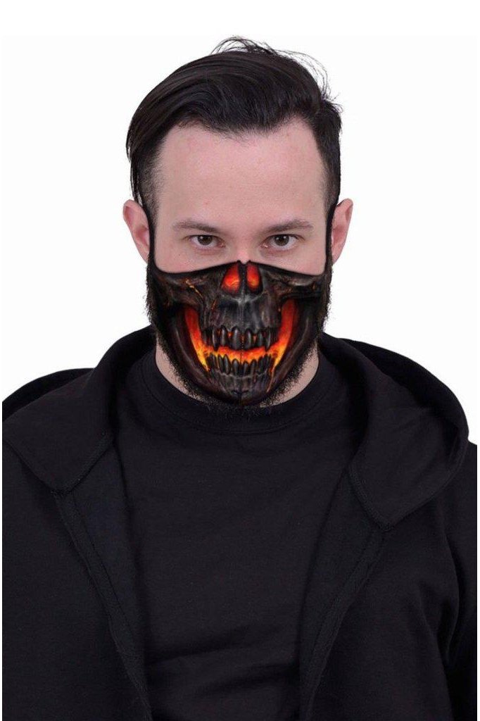 Skull Lava - Protective Face Masks-Spiral-Dark Fashion Clothing