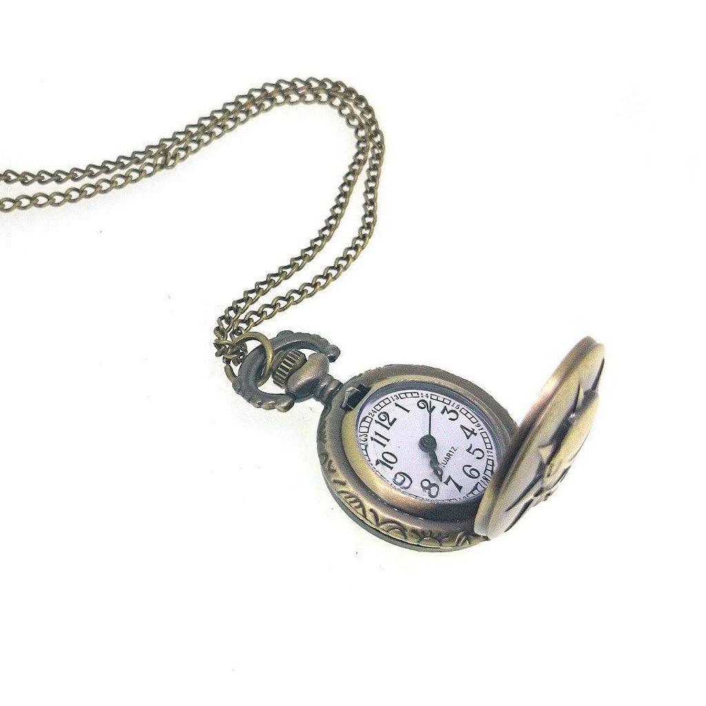 Skull Pocket Watch With Chain-Badboy-Dark Fashion Clothing