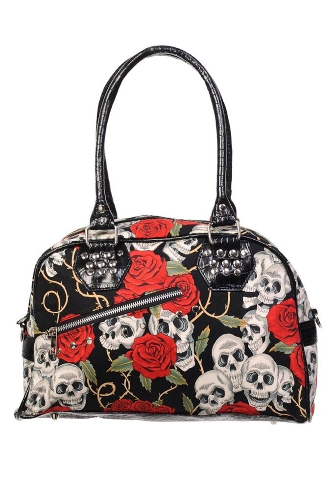 Skull Roses Handbag-Banned-Dark Fashion Clothing