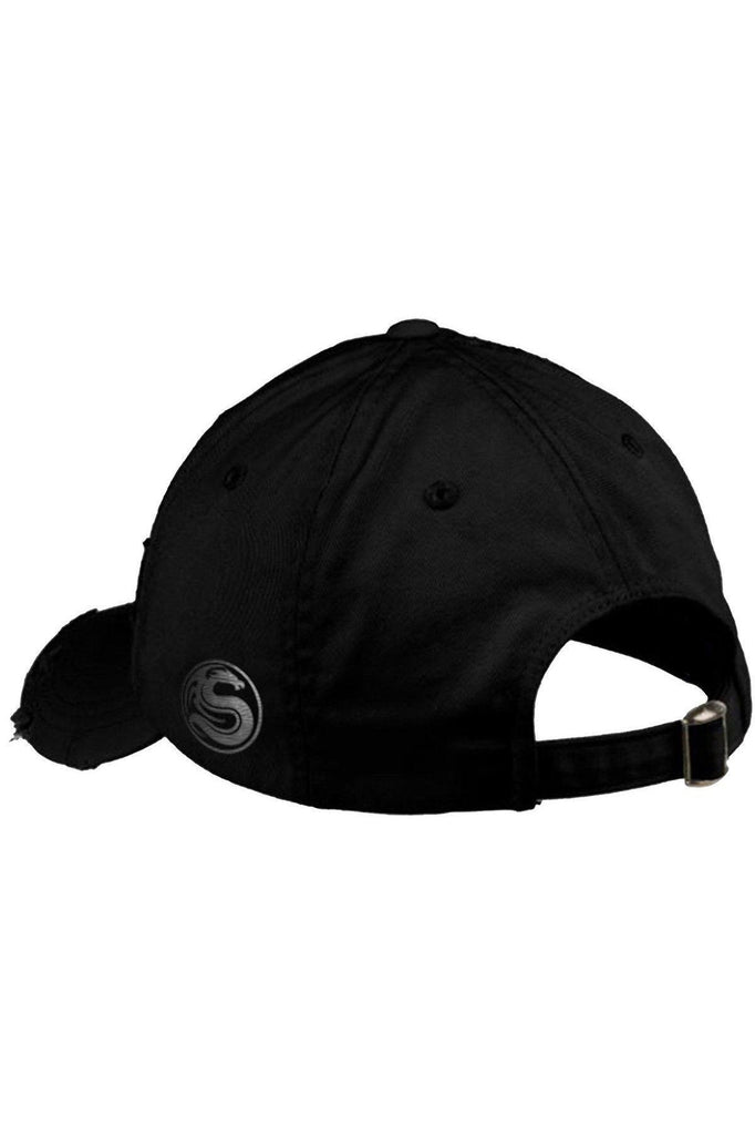 Skull Scroll - Baseball Caps Ditressed With Metal Clasp-Spiral-Dark Fashion Clothing