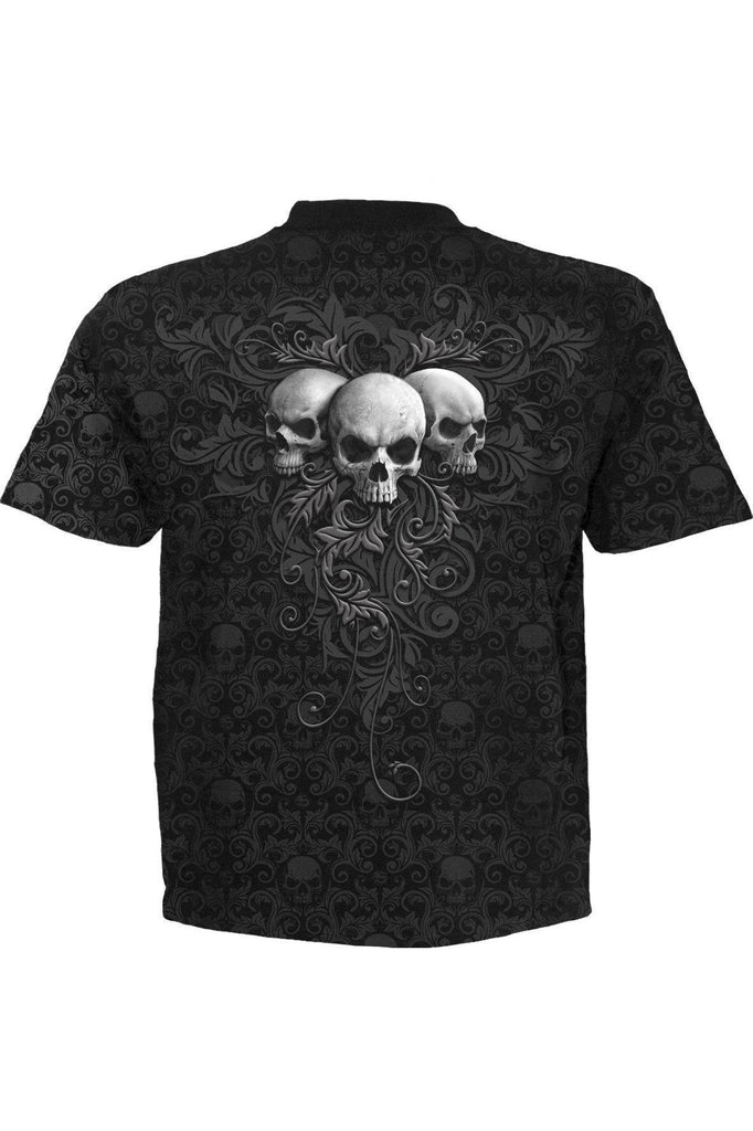 Skull Scroll - Scroll Impression T-Shirt-Spiral-Dark Fashion Clothing