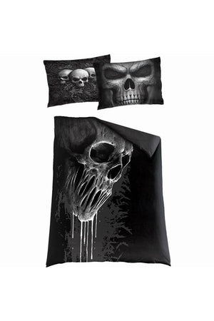 Skull Scroll - Single Duvet Cover + UK And EU Pillow case-Spiral-Dark Fashion Clothing