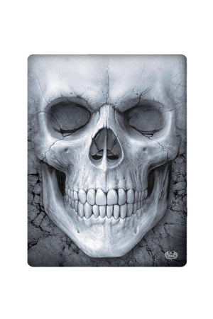 Solemn Skull - Fleece Blanket-Spiral-Dark Fashion Clothing