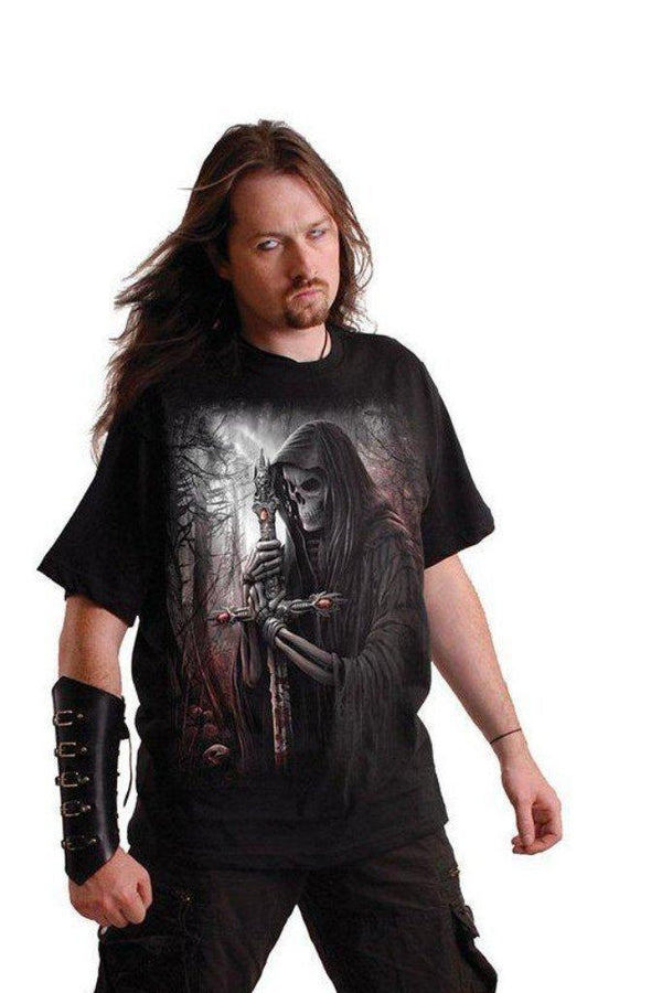 Spiral Soul Searcher Graphic T-Shirt - Black, 100% Cotton, Machine Washable, Size Large - View #4
