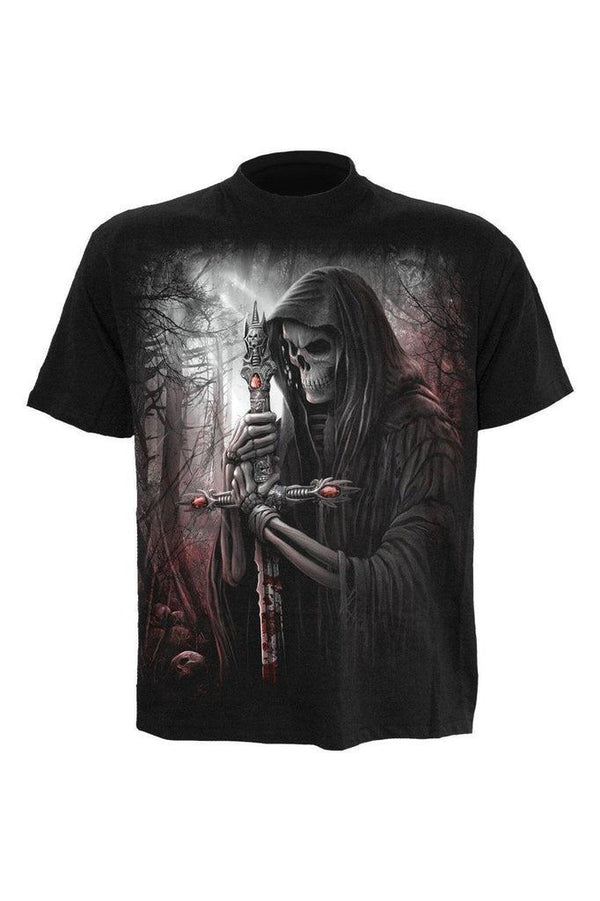 Spiral Soul Searcher Graphic T-Shirt - Black, 100% Cotton, Machine Washable, Size Large - View #7